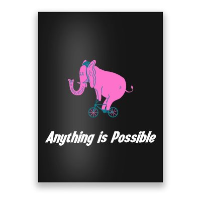 Anything Is Possible Elephant Bicycle Poster