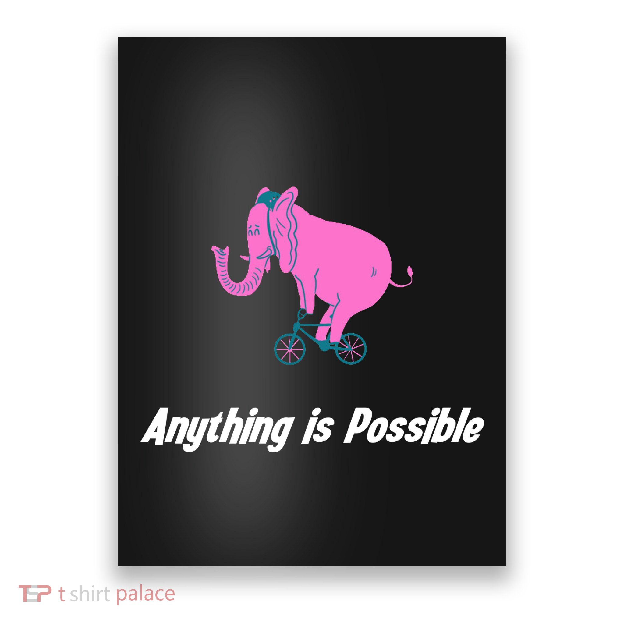 Anything Is Possible Elephant Bicycle Poster