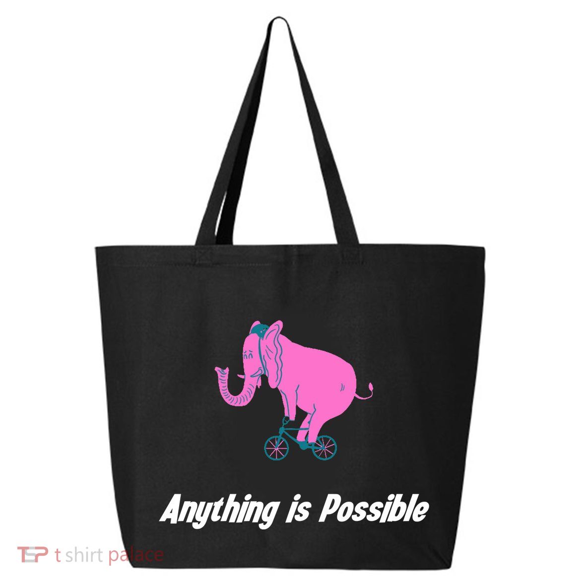 Anything Is Possible Elephant Bicycle 25L Jumbo Tote