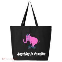 Anything Is Possible Elephant Bicycle 25L Jumbo Tote