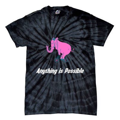 Anything Is Possible Elephant Bicycle Tie-Dye T-Shirt