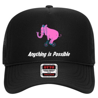 Anything Is Possible Elephant Bicycle Trucker Hat