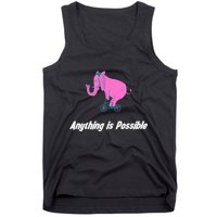 Anything Is Possible Elephant Bicycle Tank Top