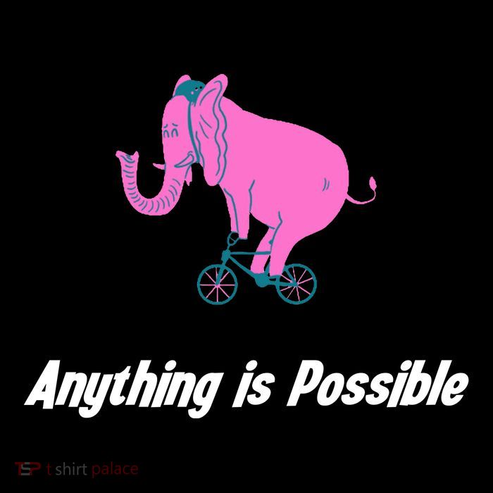 Anything Is Possible Elephant Bicycle Tank Top