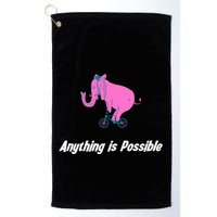 Anything Is Possible Elephant Bicycle Golf Towel