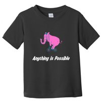 Anything Is Possible Elephant Bicycle Toddler T-Shirt