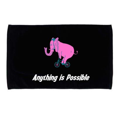 Anything Is Possible Elephant Bicycle Microfiber Hand Towel