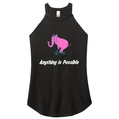 Anything Is Possible Elephant Bicycle Women's Perfect Tri Rocker Tank