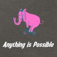 Anything Is Possible Elephant Bicycle Cotton Canvas Backpack