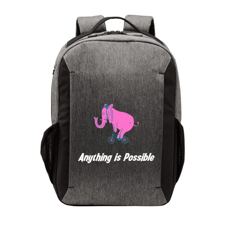 Anything Is Possible Elephant Bicycle Vector Backpack