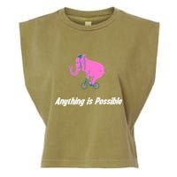 Anything Is Possible Elephant Bicycle Garment-Dyed Women's Muscle Tee