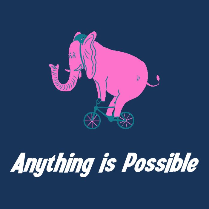 Anything Is Possible Elephant Bicycle Infant Baby Jersey Bodysuit