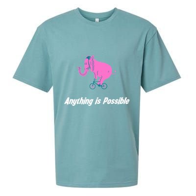 Anything Is Possible Elephant Bicycle Sueded Cloud Jersey T-Shirt