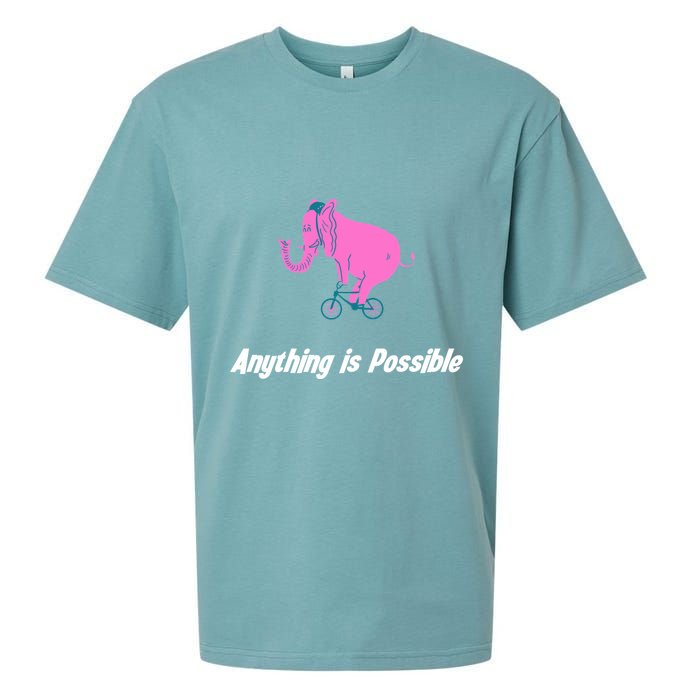 Anything Is Possible Elephant Bicycle Sueded Cloud Jersey T-Shirt