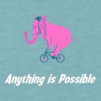 Anything Is Possible Elephant Bicycle Sueded Cloud Jersey T-Shirt