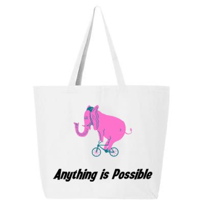 Anything Is Possible Elephant Bicycle 25L Jumbo Tote