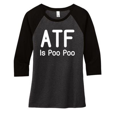 Atf Is Poo Poo Women's Tri-Blend 3/4-Sleeve Raglan Shirt