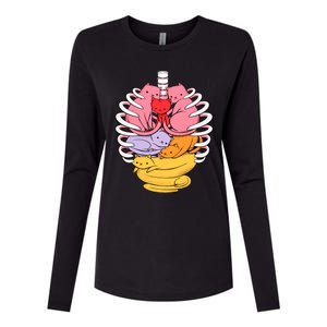 Anatomicat Is Perfect For Cat Lovers Womens Cotton Relaxed Long Sleeve T-Shirt