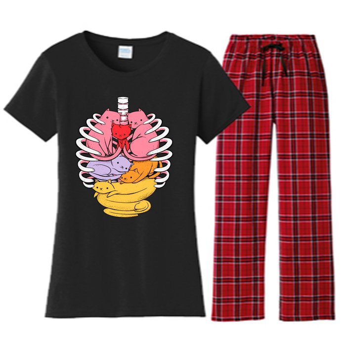 Anatomicat Is Perfect For Cat Lovers Women's Flannel Pajama Set