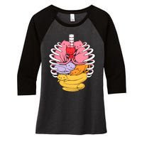 Anatomicat Is Perfect For Cat Lovers Women's Tri-Blend 3/4-Sleeve Raglan Shirt