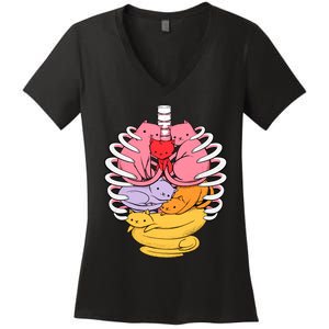 Anatomicat Is Perfect For Cat Lovers Women's V-Neck T-Shirt