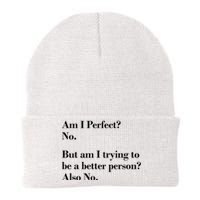 Am I Perfect Knit Cap Winter Beanie