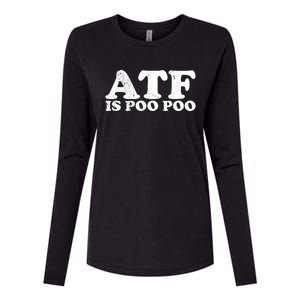 ATF Is Poo Poo Womens Cotton Relaxed Long Sleeve T-Shirt