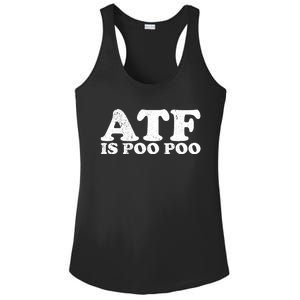 ATF Is Poo Poo Ladies PosiCharge Competitor Racerback Tank