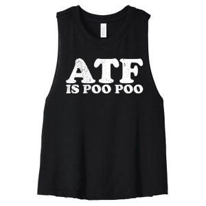 ATF Is Poo Poo Women's Racerback Cropped Tank