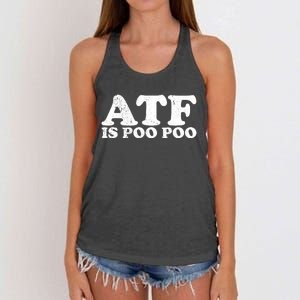 ATF Is Poo Poo Women's Knotted Racerback Tank