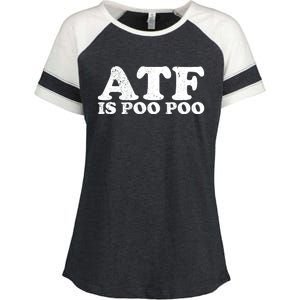 ATF Is Poo Poo Enza Ladies Jersey Colorblock Tee