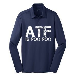 ATF Is Poo Poo Silk Touch Performance Long Sleeve Polo