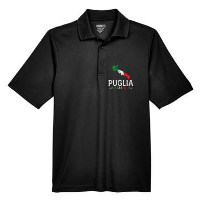 Apulia Italy Puglia Souvenir Silhouette Apulia Men's Origin Performance Pique Polo