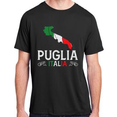 Apulia Italy Puglia Souvenir Silhouette Apulia Adult ChromaSoft Performance T-Shirt