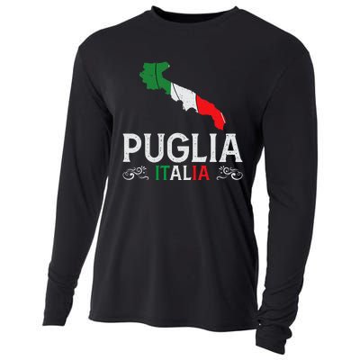 Apulia Italy Puglia Souvenir Silhouette Apulia Cooling Performance Long Sleeve Crew