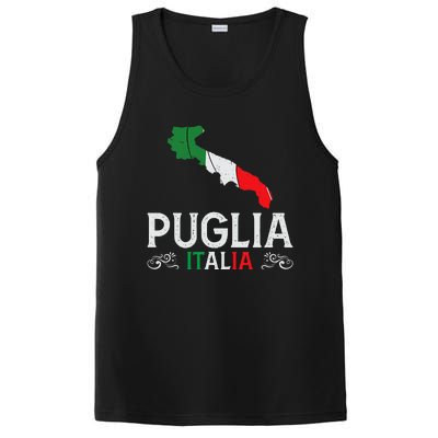 Apulia Italy Puglia Souvenir Silhouette Apulia PosiCharge Competitor Tank