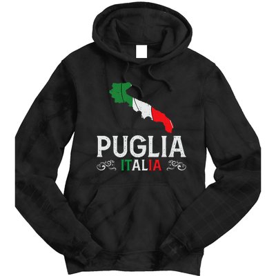 Apulia Italy Puglia Souvenir Silhouette Apulia Tie Dye Hoodie