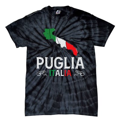 Apulia Italy Puglia Souvenir Silhouette Apulia Tie-Dye T-Shirt