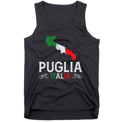 Apulia Italy Puglia Souvenir Silhouette Apulia Tank Top