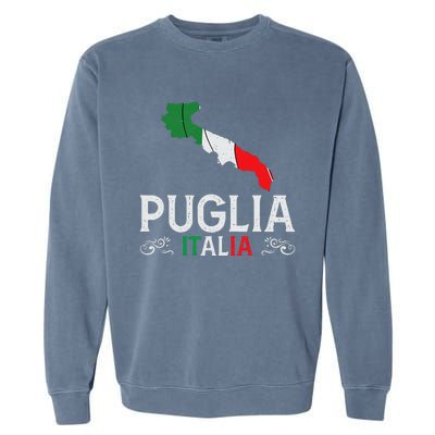 Apulia Italy Puglia Souvenir Silhouette Apulia Garment-Dyed Sweatshirt