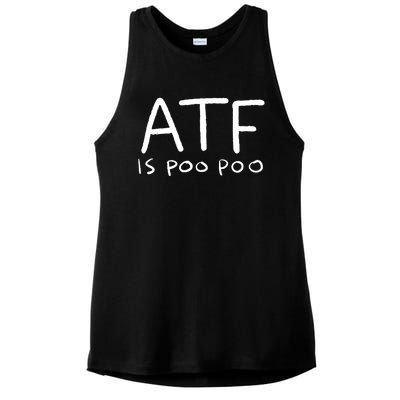 ATF Is Poo Poo Ladies PosiCharge Tri-Blend Wicking Tank