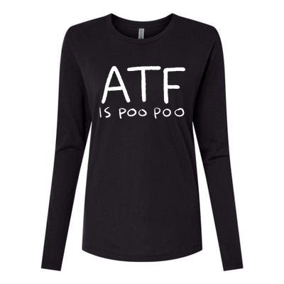 ATF Is Poo Poo Womens Cotton Relaxed Long Sleeve T-Shirt