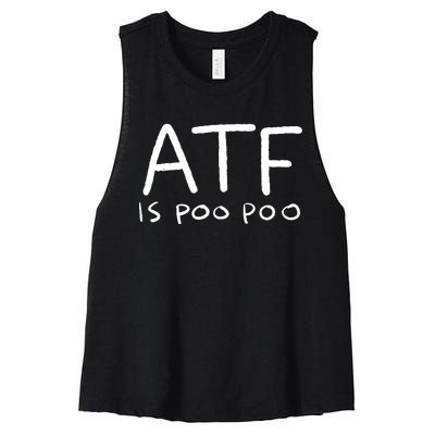 ATF Is Poo Poo Women's Racerback Cropped Tank