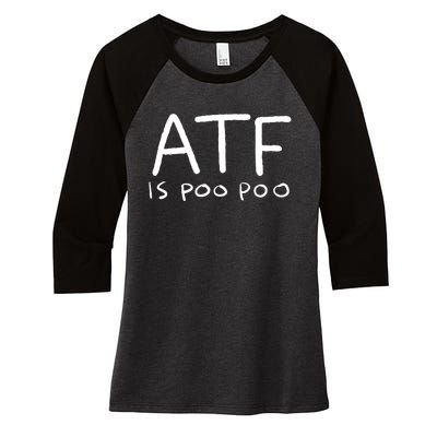 ATF Is Poo Poo Women's Tri-Blend 3/4-Sleeve Raglan Shirt