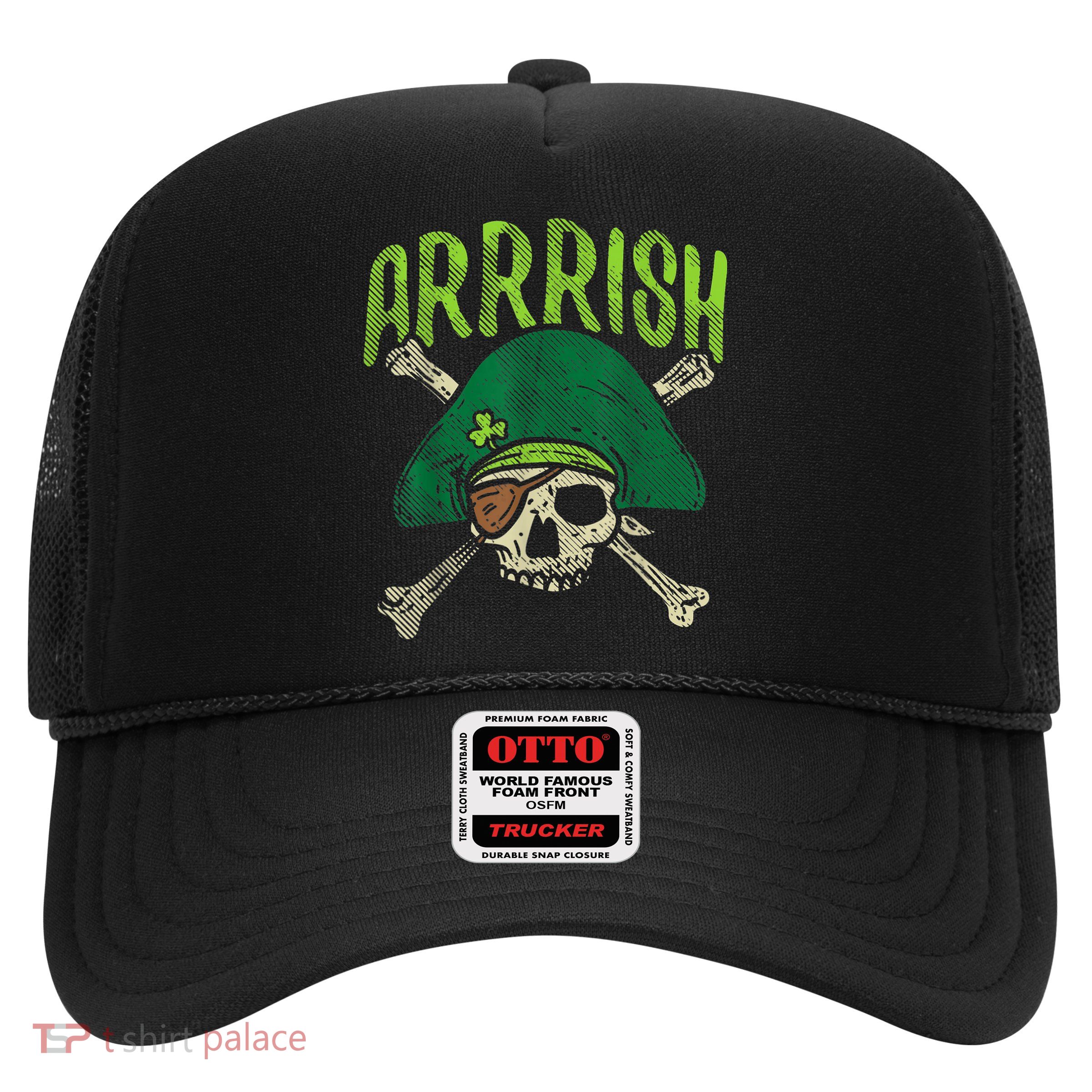 Arrish Irish Pirate Skull Leprechaun Happy St Patrick's Day Boys Trucker Hat