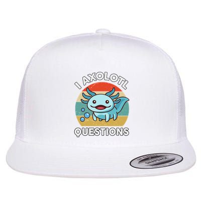 Axolotl I Question Flat Bill Trucker Hat