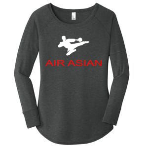 Air Asian Karate Kick Women's Perfect Tri Tunic Long Sleeve Shirt