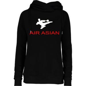 Air Asian Karate Kick Womens Funnel Neck Pullover Hood