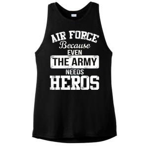 Air Force Because The Army Needs Heroes  Ladies PosiCharge Tri-Blend Wicking Tank