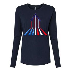 AIr Force flag - Air Show Trail Flag Womens Cotton Relaxed Long Sleeve T-Shirt